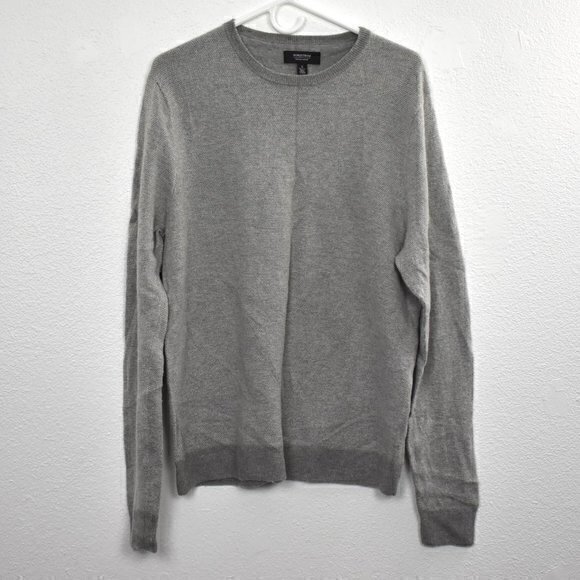 Nordstrom Men's Shop Crew Neck Sweater‎ Size L Color Grey Gently Used Condition - Picture 2 of 5